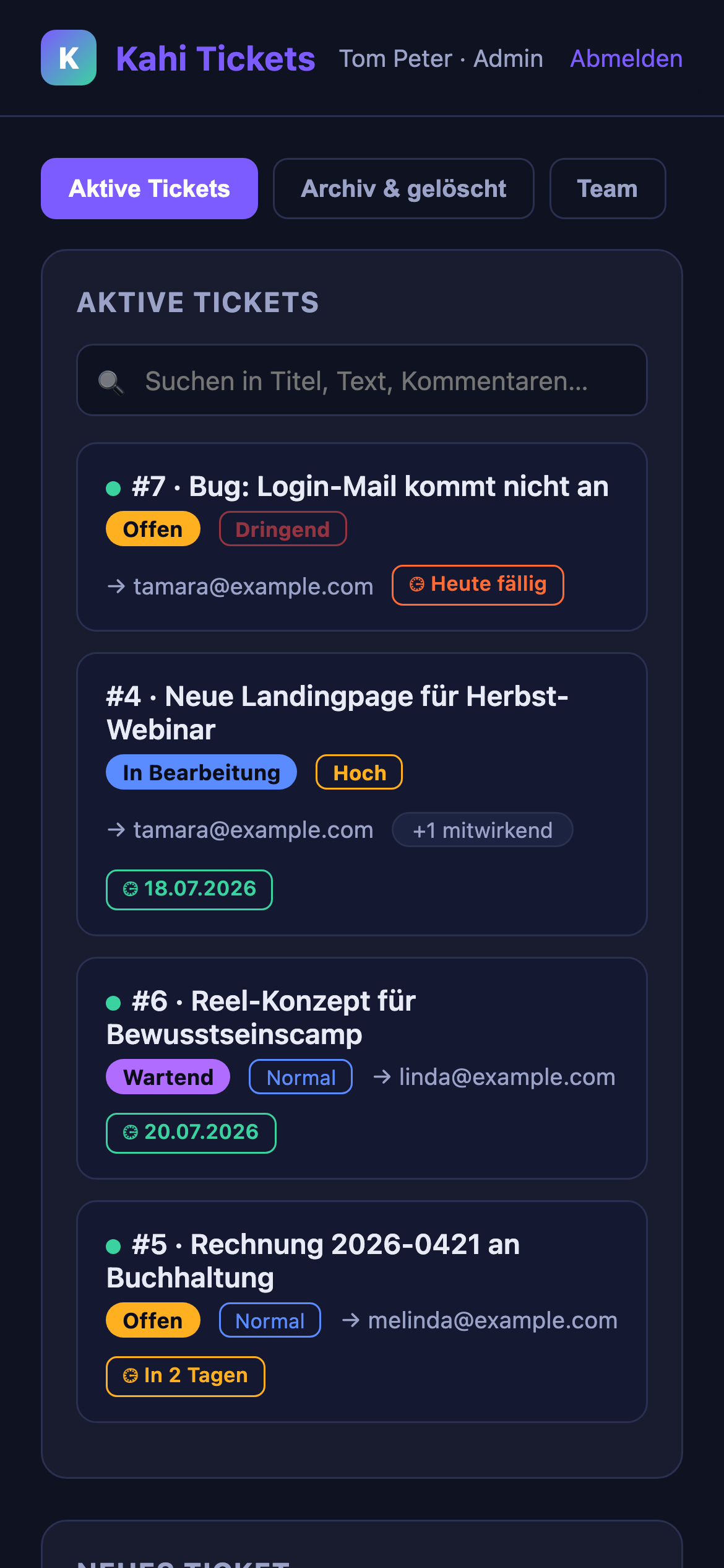 Mobil-Ansicht auf iPhone